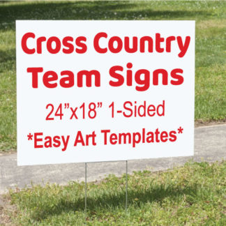 24″x18″ Cross Country Team Yard Signs – 1 Sided