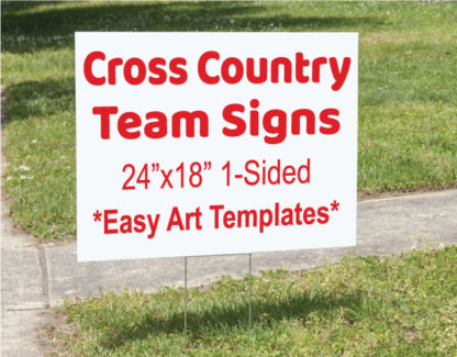 24″x18″ Cross Country Team Yard Signs – 1 Sided