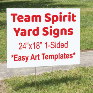 24″x18″ General Team Spirit Yard Signs – 1 Sided