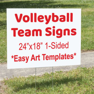 24″x18″ Volleyball Yard Signs – 1 Sided